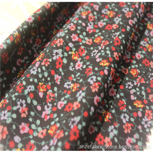 discharge printed fabric100%Ecovero rayon poplin fabric